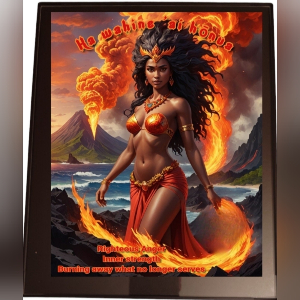 Hawaiian Goddess Pele In A Frame 8x10 picture AI wall